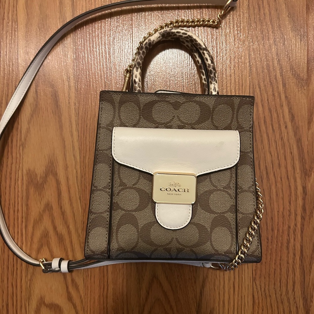 pre owned Coach Brown and Cream Women's Bag